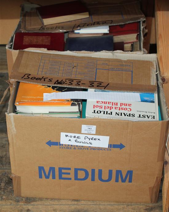 Appro. 20 books on Yachting incl. The Cruising Handbook & approx 20 old novels, poetry and Freemasonry